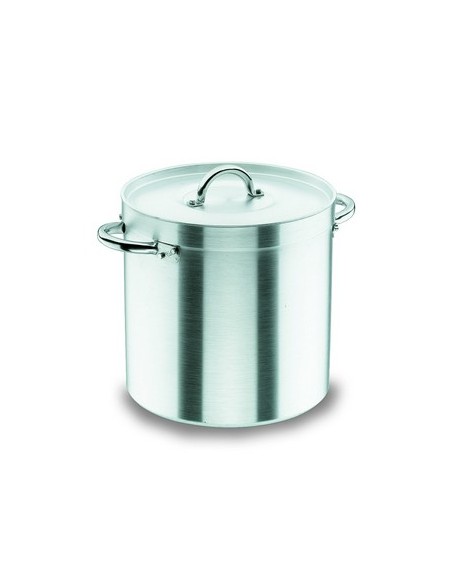 OLLA RECTA 24CMS. 10,85 LTS. ALT. 24CMS. CON TAPA. CHEF  -ALUMINIO  LACOR MOD. 20124                                           