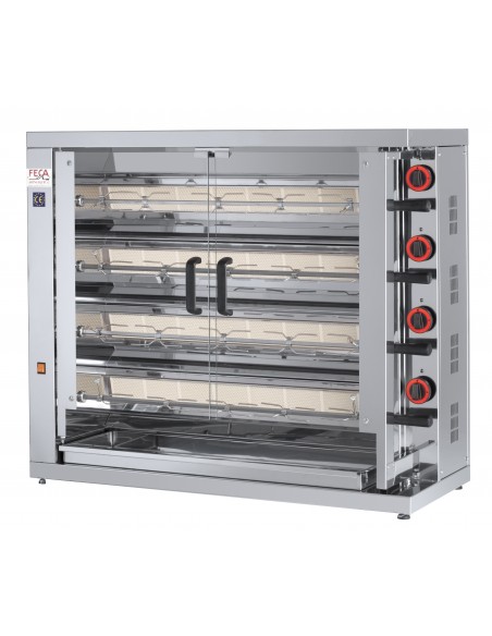 ASADOR DE POLLOS A GAS 4 ESPADAS FECA MOD 420EKO