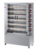 ASADOR DE POLLOS A GAS 6 ESPADAS CON SOPORTE RUEDAS FECA MOD 630EKO