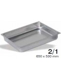 CUBETA GASTRONORM GN 2/1 530X650MM INOX 18/10 AISI 304 (elija el fondo en el desplegable interior)