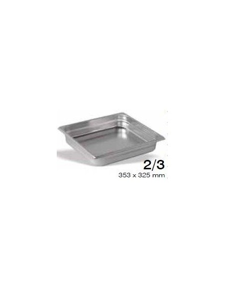 CUBETA GASTRONORM GN 1/1 530X325MM INOX 18/10 (elija el fondo en el desplegable interior)