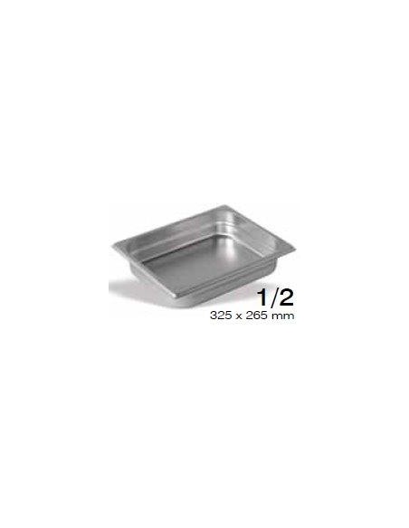 CUBETA GASTRONORM GN 1/2 265X325MM INOX 18/10 (elija el fondo en el desplegable interior)