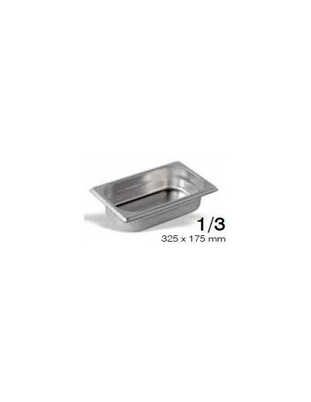 CUBETA GASTRONORM GN 2/1 530X650MM INOX 18/10 AISI 304 (elija el fondo en el desplegable interior)