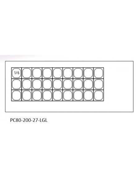 MESA FRÍA TOPPING CON CRISTAL ELEVABLE MOD PC80-200-27-LGL