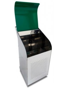 CONTENEDOR INOX PARA RECICLADO 270 LTS. CON TAPA  REF 486062 CONTENEDOR INOX PARA RECICLADO 270 LTS. CON TAPA  REF 486062