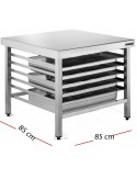 MESA SOPORTE HORNO 850x850x700 PARA BANDEJAS PASTELERAS DE 600X400MM  REF.F0050222