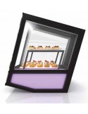 VITRINA SOBREMESA ACRISTALADA , LUZ LED, SAYL MOD QBO, MEDIDAS L 620 X 670 X 670 MM