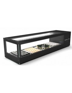 VITRINA FRIO CUADRADA, 4 BANDEJAS, LUZ LED ,  SAYL SERIE LOGIC MOD VTLG4