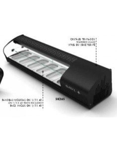 VITRINA SUSHI 2 PISOS, 6 BANDEJAS, MARCA SAYL MOD SK26S