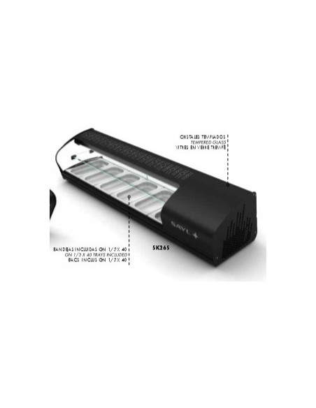 VITRINA SUSHI 2 PISOS, 6 BANDEJAS, MARCA SAYL MOD SK26S