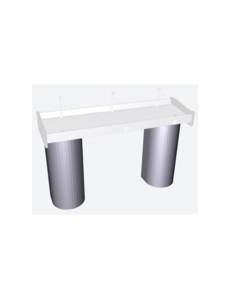 JUEGO DE DOS PIE INOX.  PARA LAVAMANOS COLECTIVO FRICOSMOS MOD 061434X2