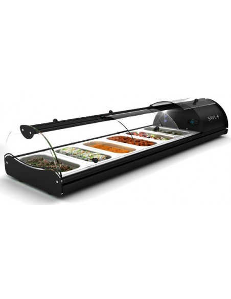 VITRINA 6 CUBETAS "MONTADITOS" MEDIDAS A1438xF395xH245 MOD S6N                                                                  