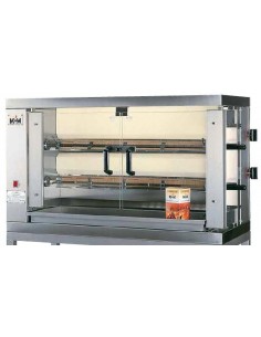 ASADOR GAS 2 ESPADAS 12 POLLOS MCM INOX MOD. 2EG                                                                                