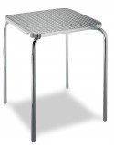 MESA ALUMINIO, TABLERO INOX DE 60 X 60 CM MOD 329