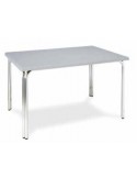 MESA ALUMINIO, DOBLE PATA, TABLERO SM BLANCO O COLOR de 1200 x 800 MM,  MOD 382