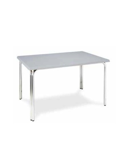 MESA ALUMINIO, DOBLE PATA, TABLERO SM BLANCO O COLOR de 1200 x 800 MM,  MOD 382