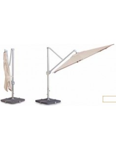 PARASOL DE ALUMINIO Y POLIÉSTER CON MÁSTIL DESPLAZADO, MEDIDAS 3 X 3 MTS MOD M7530
