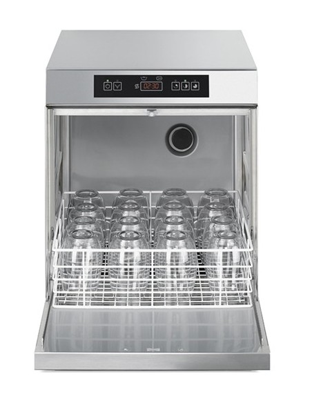 LAVAVAJILLAS CESTA 40X40 SMEG "FULL EQUIP" DESCALCIFICADOR,.BOMBA VACIADO, DOSIFICADOR JABÓN-ABRILLANTADOR SMEG MOD UG401DMS