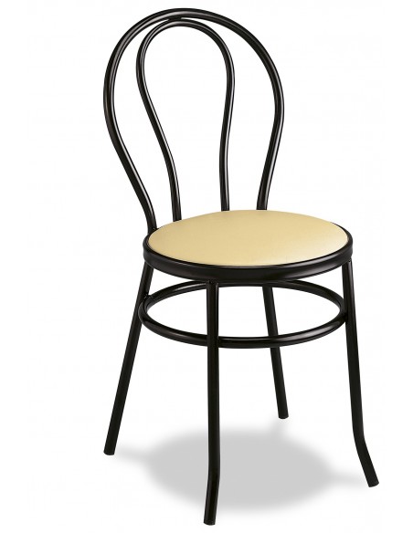 SILLA APLILABLE DE TUBO VARIOS COLORES Y ASIENTO TAPIZADO MOD M107