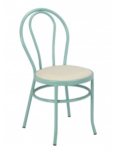 SILLA APLILABLE DE TUBO VARIOS COLORES Y ASIENTO TAPIZADO MOD M107