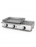 PLANCHA 2 FUEGOS CON FOGÓN 11,5 KWS GAS A930xF480xH250mmACERO PULIDO MOD PGF-60-6
