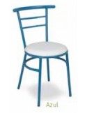 SILLA APILABLE DE TUBO Y ASIENTO DE REJILLA METÁLICA VARIOS COLORES O NEGRO MOD M101