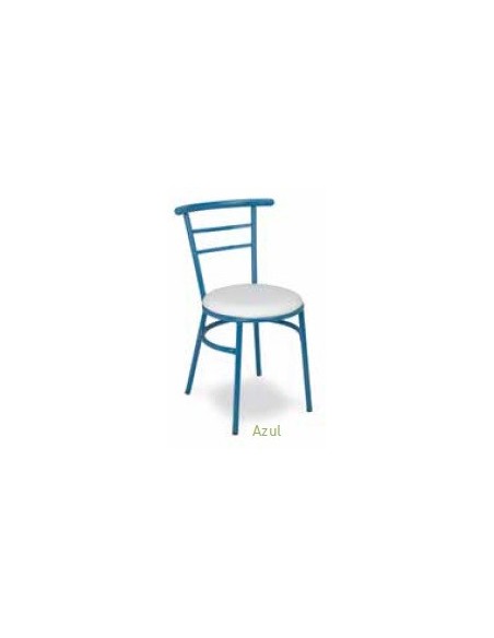 SILLA APILABLE DE TUBO Y ASIENTO DE REJILLA METÁLICA VARIOS COLORES O NEGRO MOD M101