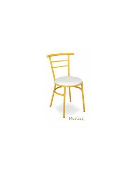 SILLA APILABLE DE TUBO Y ASIENTO DE REJILLA METÁLICA VARIOS COLORES O NEGRO MOD M101