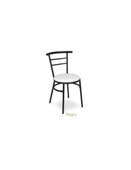 SILLA APILABLE DE TUBO Y ASIENTO DE REJILLA METÁLICA VARIOS COLORES O NEGRO MOD M101