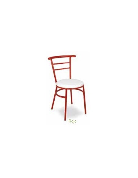 SILLA APILABLE DE TUBO Y ASIENTO DE REJILLA METÁLICA VARIOS COLORES O NEGRO MOD M101