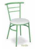 SILLA APILABLE DE TUBO Y ASIENTO DE REJILLA METÁLICA VARIOS COLORES O NEGRO MOD M101