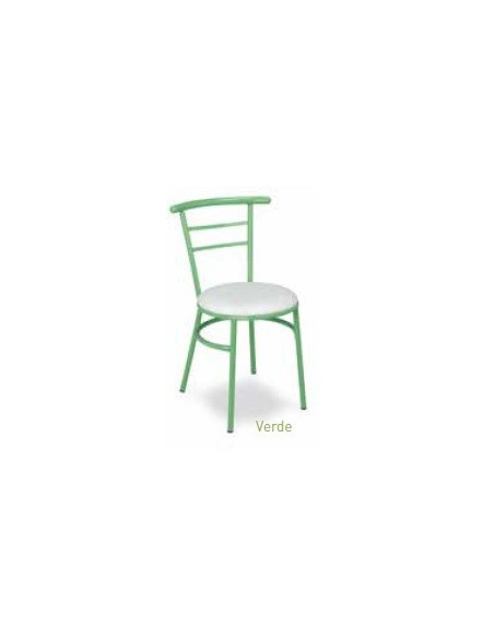 SILLA APILABLE DE TUBO Y ASIENTO DE REJILLA METÁLICA VARIOS COLORES O NEGRO MOD M101