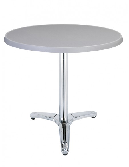 MESA Ø 60 CM ESTRUCTURA INOX, SOBRE INOX Ó SM BLANCO VARIOS COLORES MOD M383-1