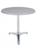 MESA Ø 70 CM ESTRUCTURA INOX, SOBRE INOX Ó SM BLANCO VARIOS COLORES MOD M383-2