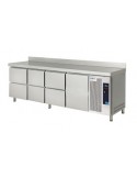 MESA FRÍA 6 CAJONES Y 1 PUERTA, MEDIDAS L2542 X F600 X A850MM, EDENOX MOD MPS-250-HCHHHD