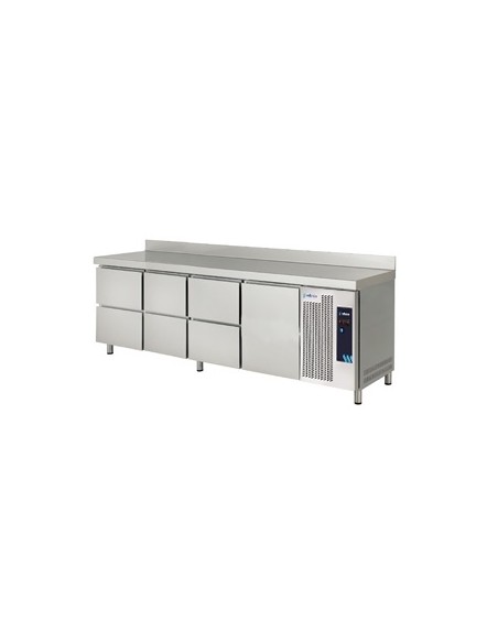 MESA FRÍA 6 CAJONES Y 1 PUERTA, MEDIDAS L2542 X F600 X A850MM, EDENOX MOD MPS-250-HCHHHD