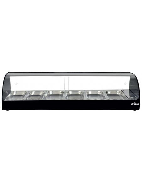 VITRINA CALIENTE MULTIFUNCIÓN CON LUZ LED 6 BANDEJAS GN1/3 40MM MOD 6CTL