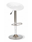 TABURETE TELESCÓPICO ESTRUCTURA CROMADA, ASIENTO POLIETILENO GRIS, MOD M5013