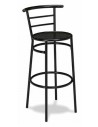 TABURETE ESTRUCTURA NEGRA, ASIENTO REJILLA METÁLICA MOD M 512