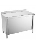 MESA DE TRABAJO MURAL CON PUERTAS INOX FONDO 800 MM, ESCOGER MEDIDAS
