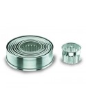 CAJA 9 CORTAPASTAS RDOS. RIZADOS INOX.  LACOR MOD. 68070                                                                        