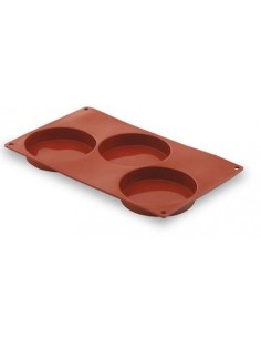 MOLDE SILICONA BASE ESPONJOSA  103xF20mm, 3 CAVIDADES LACOR MOD. 66830                                                         