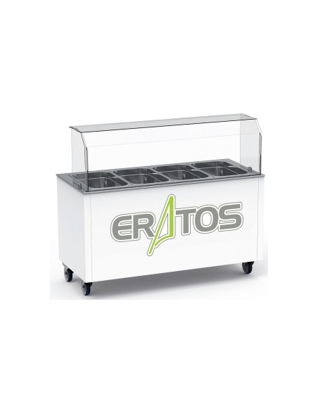 VITRINA TAKE AWAY CALIENTE BAÑO MARIA, 2 CUBETAS GN 1/1, MEDIDAS  L 790x F646x H1300 MM, MOD. MTCH-2G-B
