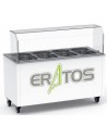 VITRINA TAKE AWAY FRIA, 4 CUBETAS GN 1/1, MEDIDAS L 1445 xF 646xH1300, MOD. MTCF-4G-B