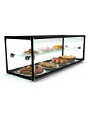 VITRINA NEUTRA CRISTAL PLANO CON 1 ESTANTE SIN LUZ, MEDIDAS 555X390X375MM, MOD EP36S