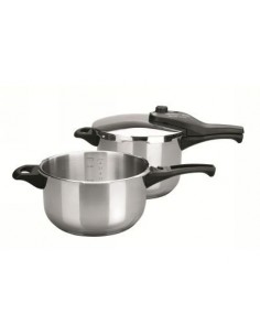 JUEGO OLLA PRESIàN 4+6 LTS. ACERO INOX 18/18. LACOR MOD. 71862                                                                  