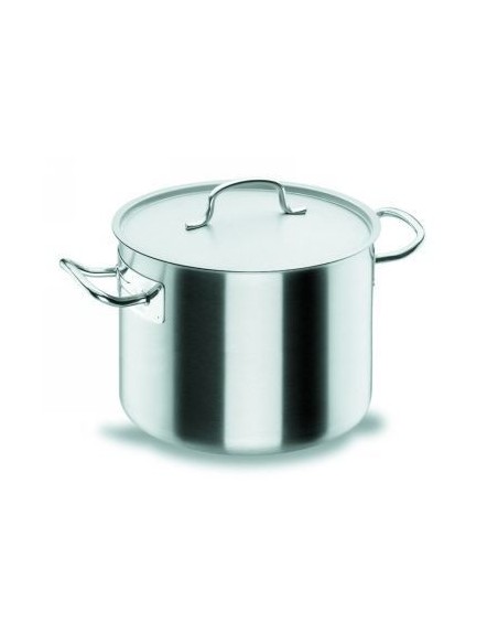 OLLA BAJA 20CMS, 4,70 LTS. ALT.15CMS. CHEF-INOX CON TAPA, LACOR MOD. 50119                                                     