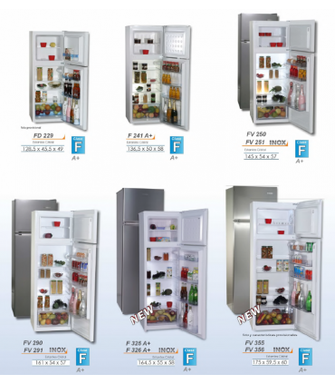 FRIGORÍFICO CON CONGELADOR BLANCO Ó INOX ROMMER DOS PUERTAS -CONSULTAR PRECIOS I ACABADOS-