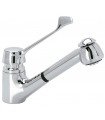 GRIFO MONOMANDO CODO 2 AGUAS, DUCHA EXTENSIBLE R0030223