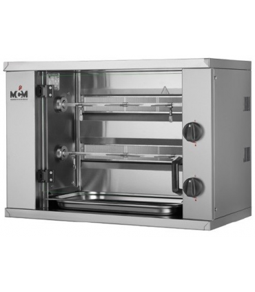 ASADOR MINI 2 ESPADAS A GAS, CAPACIDAD 6 POLLOS, MCM MOD MN2G